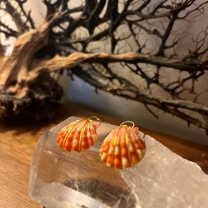 Hawaiian Sunrise Shell Earrings